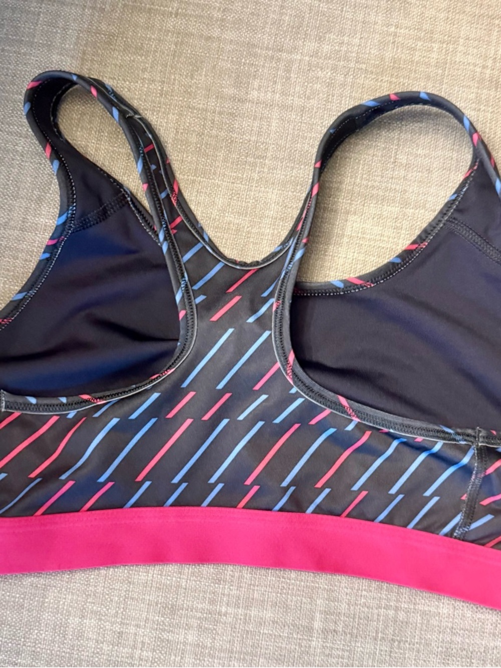Nike Women's Pink and Black Patterned Sports Bras - Pack of 3 - Picture 10 of 10